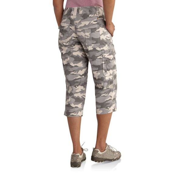 Carhartt Relaxed Fit El Paso Crop Pants Camo Gray Size 8 - Picture 2 of 7